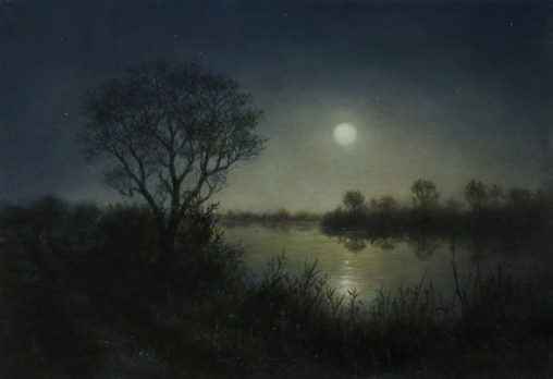 橋本直行｜長岡市寺泊の画家｜樹と月